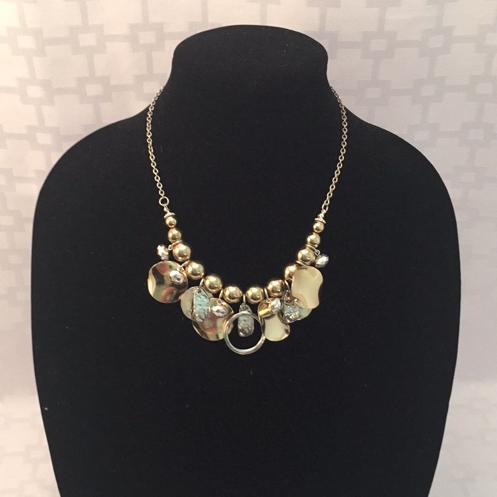 Chico’s Goldtone KIMA Short Circle Necklace